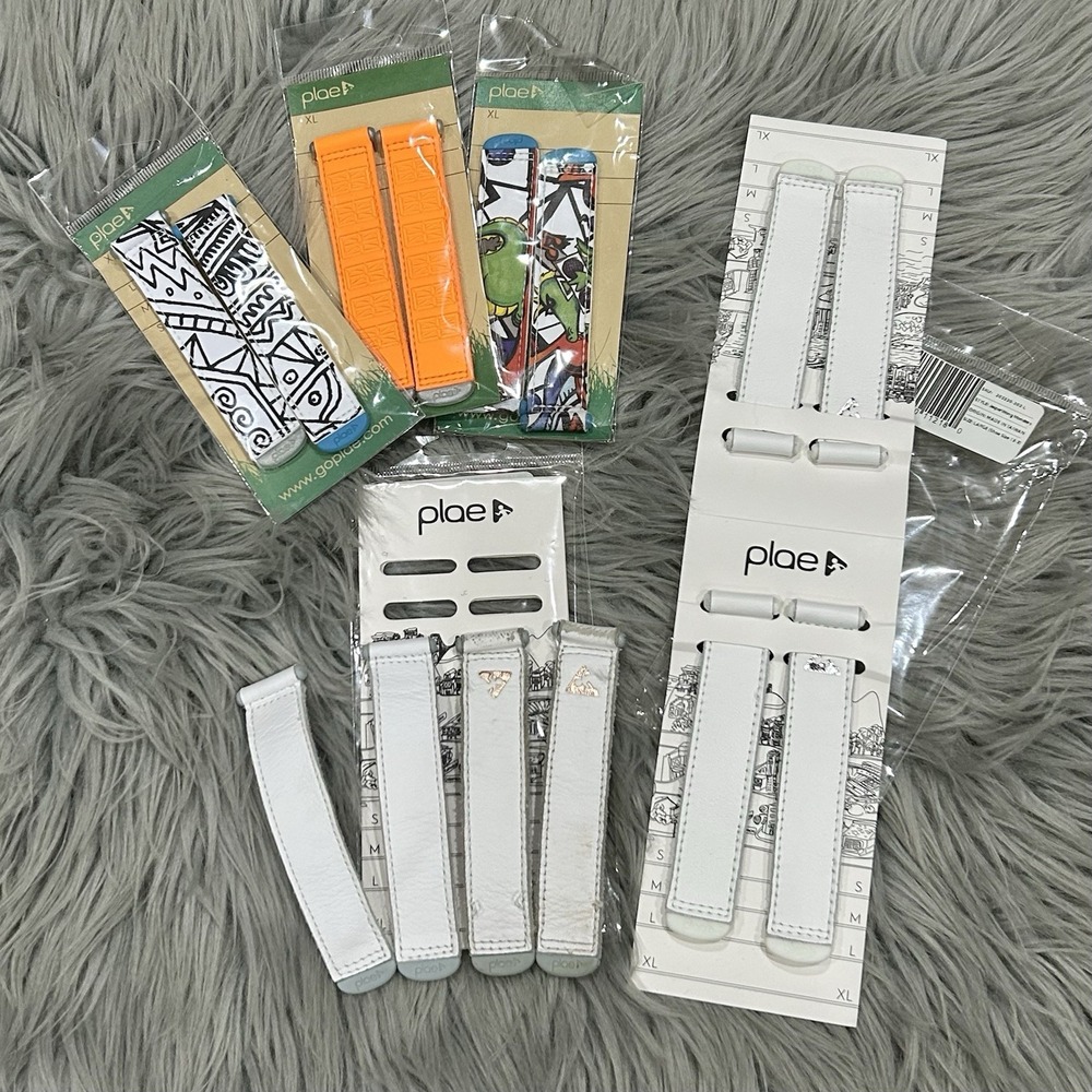 PLAE Interchangable Hook & Loop Tabs‎ for Sneakers Bundle Size: LG - 13-3 Youth